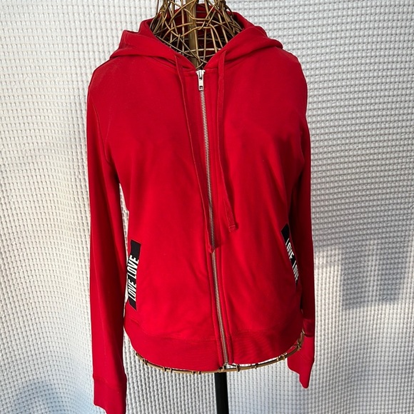 Soho New York Co Street Red Hooded Full Zip Red Sweatshirt with LOVE on pockets - Picture 1 of 7